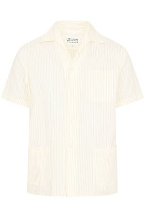 Camicia a maniche corte in misto cotone e seta MAISON MARGIELA | S50DR0009M35276001F